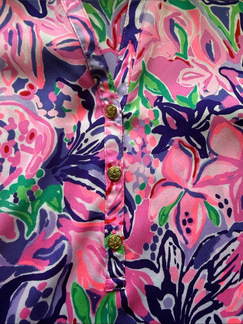Lilly Pulitzer blouse size XL - Picture 3 of 8